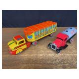 (2) Livestock Semi + Tanker Truck