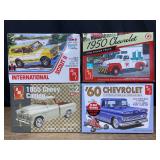 (4) 1/25 Truck Model Kits AMT