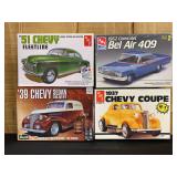 (4) Chevrolet Car Model Kits