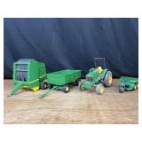 (4) 1/16 John Deere Tractor, AMT, Implements Ertl
