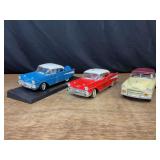 (3) 1/18 Chevrolet Bel Air Cars