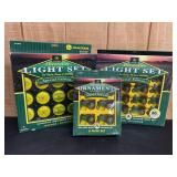 (3) John Deere Ornaments + Decorative Lights NIB