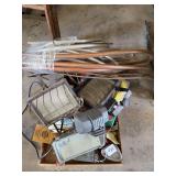 Box of Assorted Hardware, Lights, and Tubing