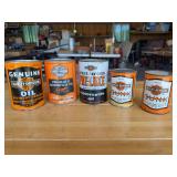 Harley-Davidson Oil and Cleaner Cans - Lot of 5