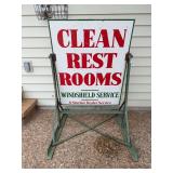 Double-Sided Porcelain Sinclair Dealer Service Sidewalk Sign