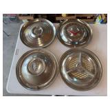 Assorted Automotive Hubcaps Set of Four