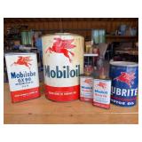 Mobil Oil Metal Cans Assortment