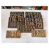 Group of Missouri License Plates