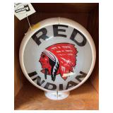Red Indian / Marathon Mile-Maker Gas Pump Globe