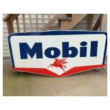 Double-Sided Mobil Pegasus Porcelain Enamel Sign
