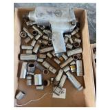 Pneumatic Impact Wrench and Socket Lot