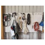 Assorted Pegboard Garage Supplies and Hardware