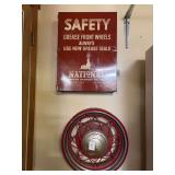National Motor Bearing Co. Cabinet and Wire Wheels Lot