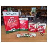 Sinclair P.D. Insect Spray Cans and Pump