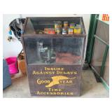 Goodyear Tire Accessories Store Display Cabinet with Assorted Repair Kits