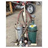 Oxygen and Acetylene Welding Tank Cart with Regulators and Hoses