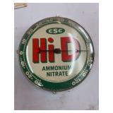 Hi-D Ammonium Nitrate Advertising Thermometer 1959 Pam Clock Co