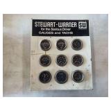 Stewart-Warner Gauge Display Board with Nine Assorted Gauges
