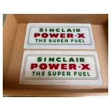 Sinclair Power-X The Super Fuel Gas Pump Globe Lenses, Pair