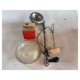 Unity Mfg Co Model H1 Spotlight and Wagner Tung-Sol Sealed Beam Lamp