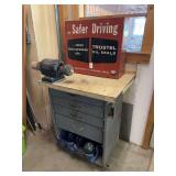 Craftsman Grinder on Metal Cabinet with Trostel Oil Seals Cabinet