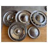 Assorted Ford and Chevrolet Hubcaps Lot of 5