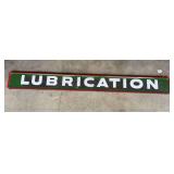 Long Horizontal Lubrication Porcelain Enamel Sign