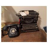 Underwood No. 5 Standard Typewriter and Automatic Electric Monophone