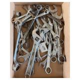 Assorted Combination and Adjustable Wrenches Lot