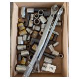 Assorted Sockets and Ratchet Handle Lot