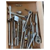 Assorted Ratchets, Extensions, and Socket Drive Tools