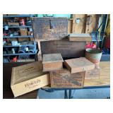 Assorted Wood Crates and Metal Containers