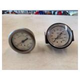 Lot of 2 Pressure Gauges - Wagner Electric Corp & Midland Marsh