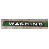 Washing Long Enamel Sign