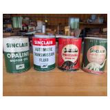 Lot of 4 Sinclair Oil and Transmission Fluid Cans