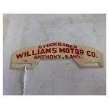 Studebaker Williams Motor Co. Advertising Sign