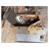 Assorted Automotive Parts in Wooden Crate