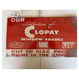 Clopay Window Shades Metal Advertising Sign