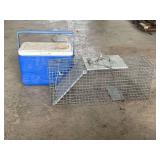 Havahart Animal Trap and Coleman Cooler