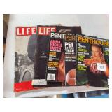 Assorted Penthouse and Life Magazines Lot of 5
