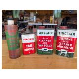 Lot of Four Sinclair Automotive Cleaning Product Containers