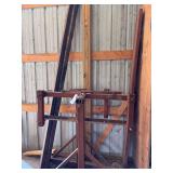 Metal Industrial Stand with Adjustable Frame and Steel Bars