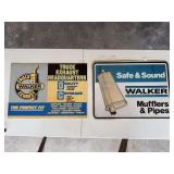Two Walker Exhaust Advertising Signs