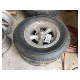 Set of Uniroyal Wide Oval D70-14 Tires on Aluminum Wheels