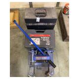 Service-Mate Model P-700 Battery Charger, Performance Tool Front End Service Set, and Hydraulic Jack