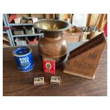 Tobacco Advertising Collection with Pall Mall Display and Redskin Cuspidor
