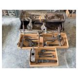Assorted Tool Collection with Wood Chest