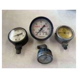 Assorted Pressure Gauges Lot of Four
