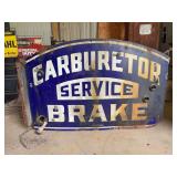 Carburetor Service Brake Double Sided Sign