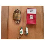 Sinclair Petroleum Collectibles Set with Padlock, Radio, and Keychains
